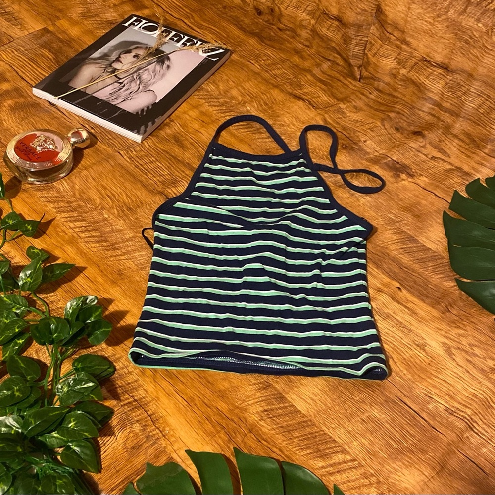 Divided H&M striped halter top size XS Brand New NWT